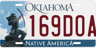 OK license plate 169DOA