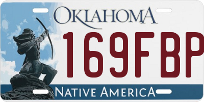 OK license plate 169FBP