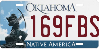 OK license plate 169FBS