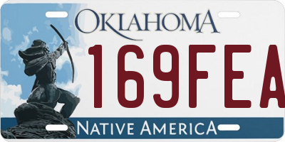 OK license plate 169FEA