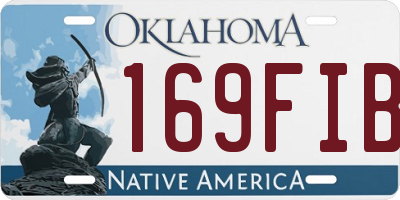 OK license plate 169FIB