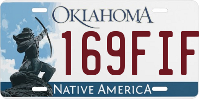 OK license plate 169FIF