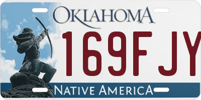 OK license plate 169FJY