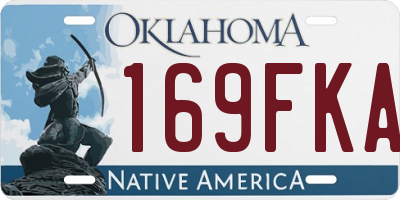 OK license plate 169FKA