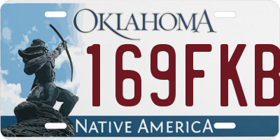 OK license plate 169FKB