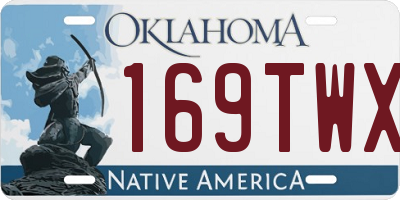 OK license plate 169TWX
