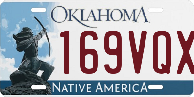 OK license plate 169VQX