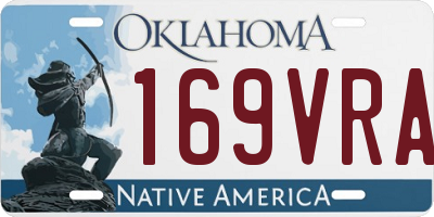 OK license plate 169VRA