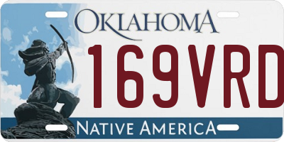 OK license plate 169VRD