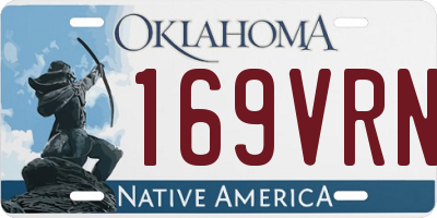 OK license plate 169VRN