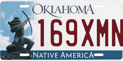 OK license plate 169XMN