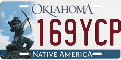 OK license plate 169YCP