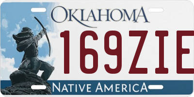 OK license plate 169ZIE