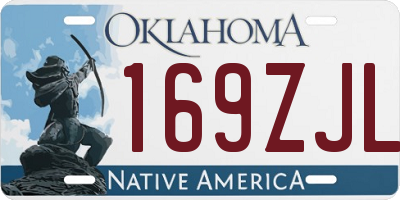 OK license plate 169ZJL