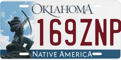 OK license plate 169ZNP