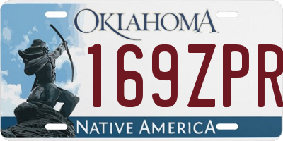 OK license plate 169ZPR