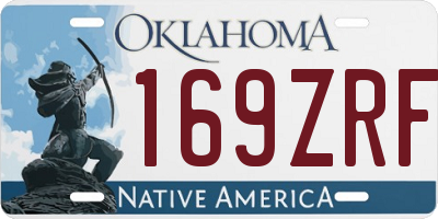OK license plate 169ZRF