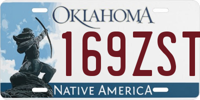 OK license plate 169ZST