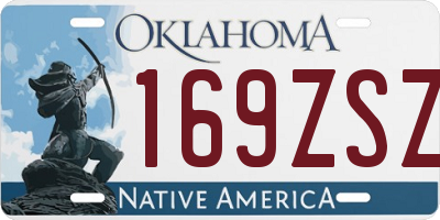 OK license plate 169ZSZ