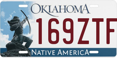 OK license plate 169ZTF