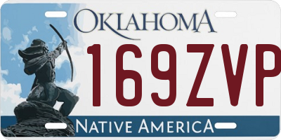 OK license plate 169ZVP