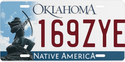 OK license plate 169ZYE