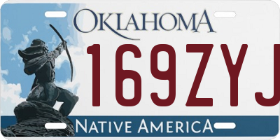 OK license plate 169ZYJ