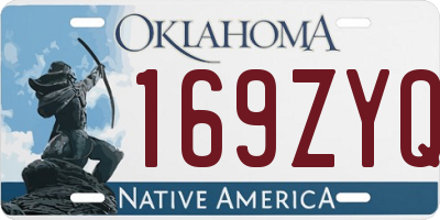 OK license plate 169ZYQ