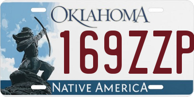OK license plate 169ZZP
