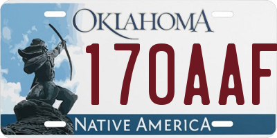 OK license plate 170AAF