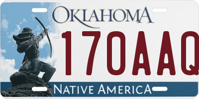 OK license plate 170AAQ