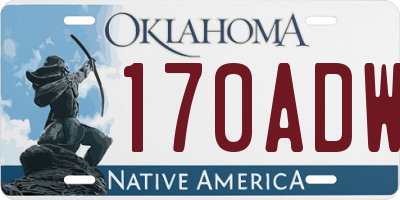 OK license plate 170ADW