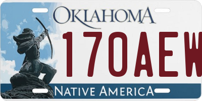 OK license plate 170AEW