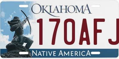 OK license plate 170AFJ