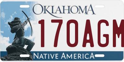OK license plate 170AGM