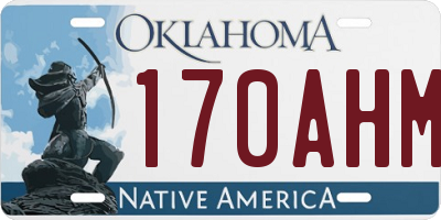 OK license plate 170AHM