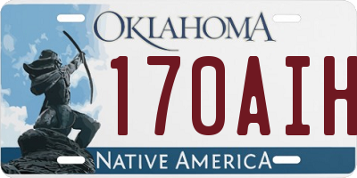 OK license plate 170AIH