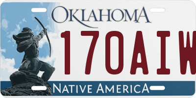 OK license plate 170AIW