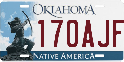 OK license plate 170AJF