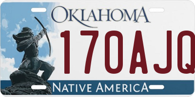 OK license plate 170AJQ
