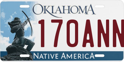 OK license plate 170ANN
