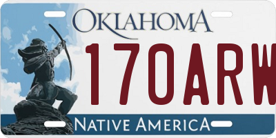 OK license plate 170ARW