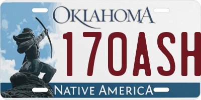 OK license plate 170ASH