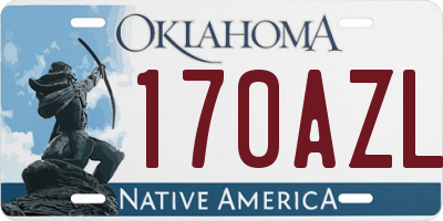 OK license plate 170AZL
