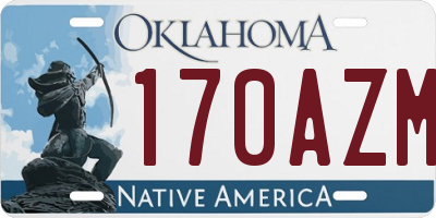 OK license plate 170AZM