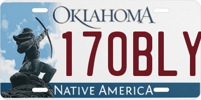 OK license plate 170BLY