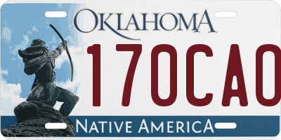 OK license plate 170CAO