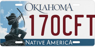OK license plate 170CFT