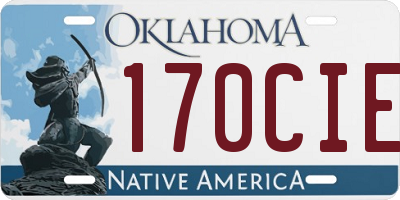OK license plate 170CIE