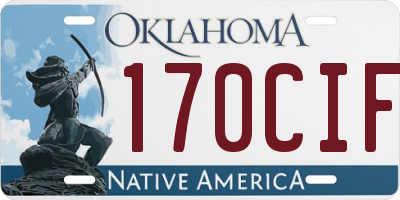 OK license plate 170CIF